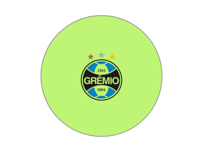 Logotipo circular do Grêmio Foot-Ball Porto Alegrense – histórico publicitário Voz e Arte Comunicação