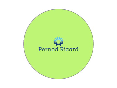 Logotipo circular da Pernod Ricard – histórico publicitário Voz e Arte Comunicação