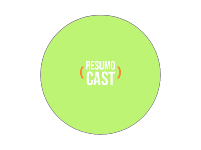 Logotipo circular do Resumo Cast – histórico institucional Voz e Arte Comunicação